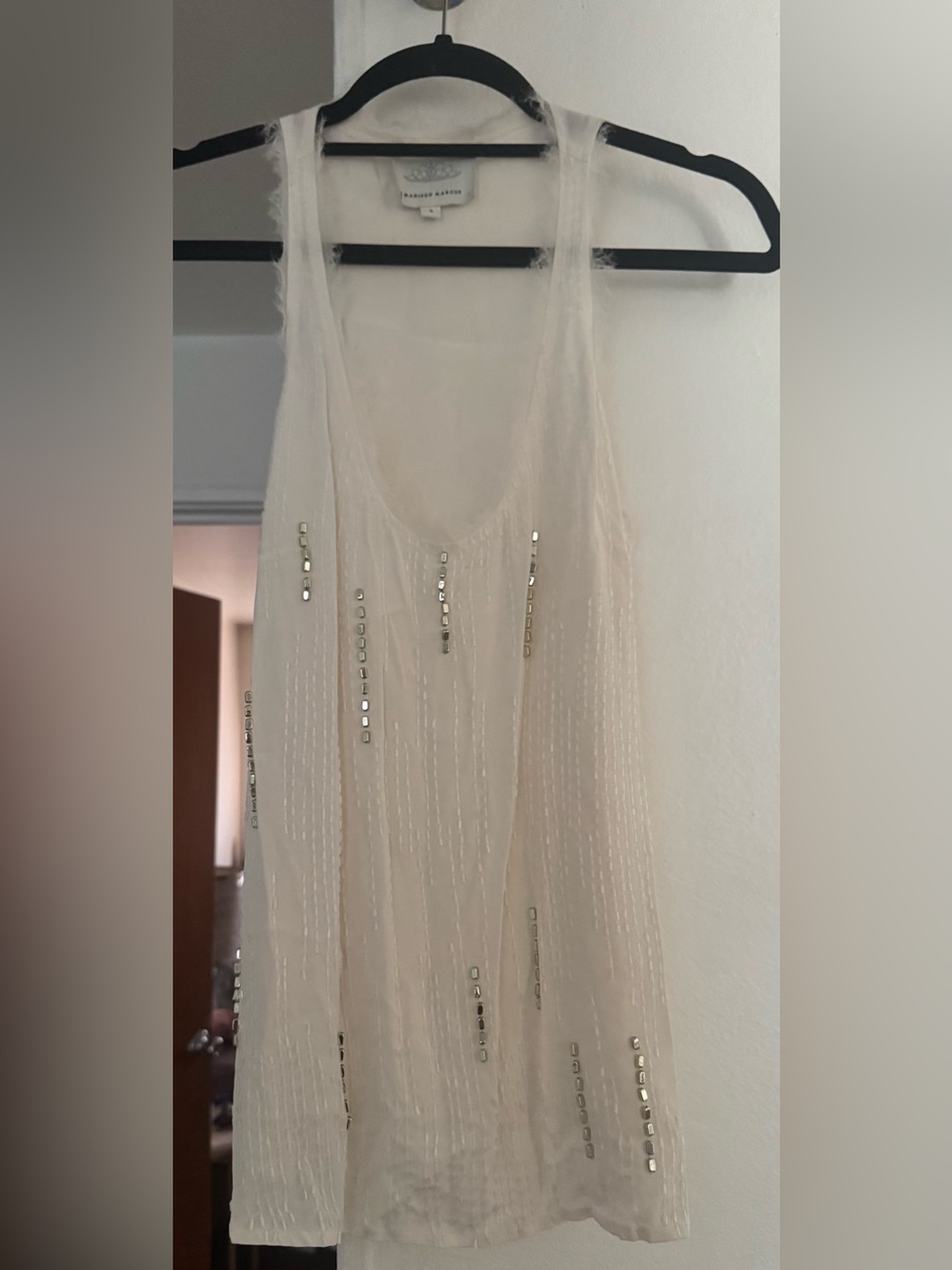Madison Marcus Off-White Fuzzy Knit Cardigan